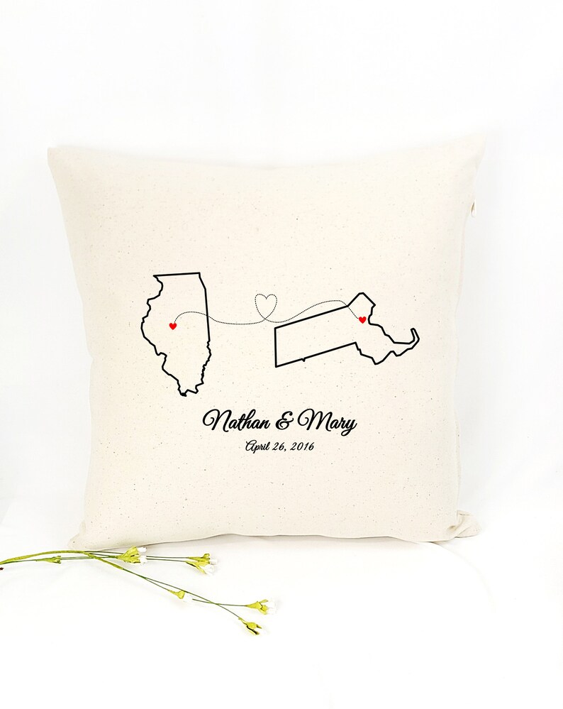 Personalized any state or country custom pillow personalize pillow gift Housewarming Pillow Wedding Pillow