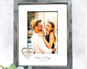 Cornice portafoto in cotone per matrimonio, regalo per il secondo anniversario, regalo per lui o per lei