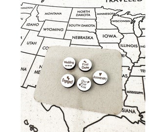 Boot Print Push Pin // Boot Map Push Pins // National Park Push Pins ...