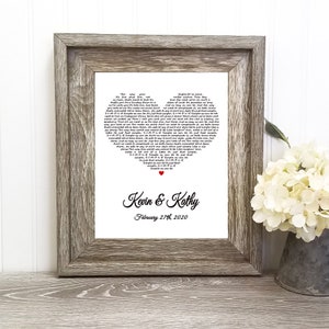 Lyrics Wall Print , First Dance Song