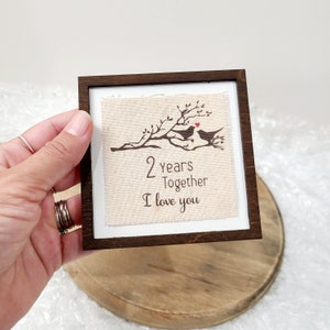 Regalo para el segundo aniversario de bodas, segundo aniversario de algodón, regalo de bodas único, regalo de aniversario de algodón para él