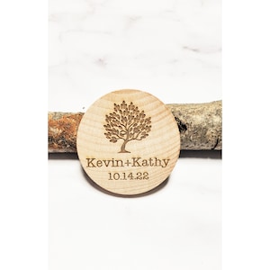 Wedding Magnets Personalized  Favors Tree Custom Magnets   WEdding Anniversary Favors Rustic Personalized