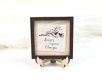 Linen Anniversary Mini Sign, 4th Anniversary Gift