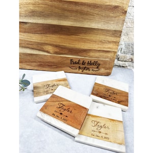 Personalized Wedding Anniversary Gift Coasters