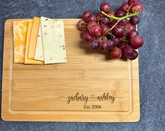 Wedding Gift Personalized Cutting Board Serving Board Engraved Wedding Gift