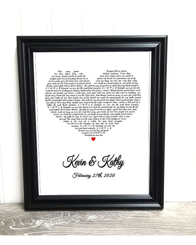 Lyrics Wall Print , First Dance Song