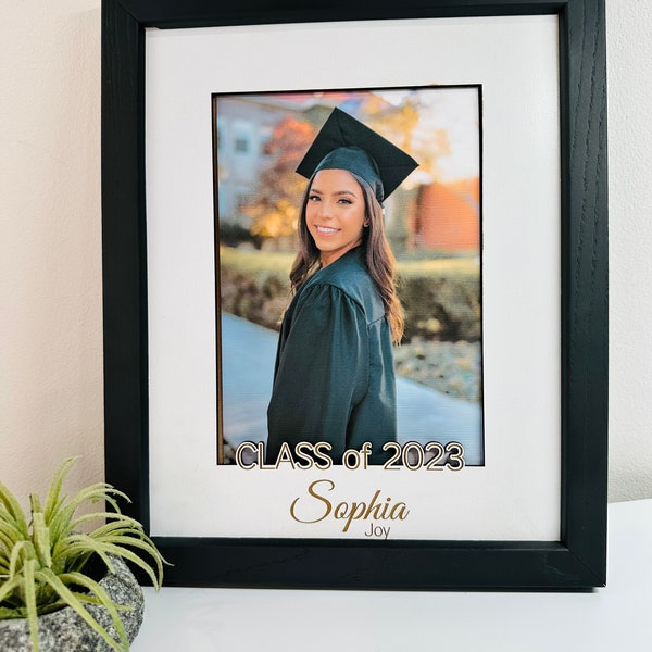 Class of 2024 Graduation Gift Personalized Photo Frame Mat - Graduation 2023 - Grad Gift