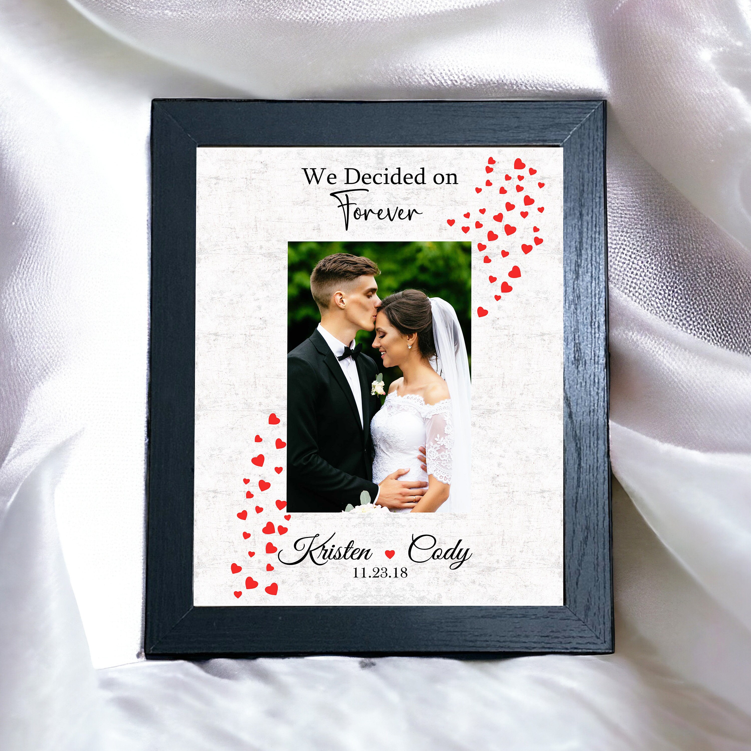 Custom Wedding Frame, Personalized, Gift for the Groom and Bride