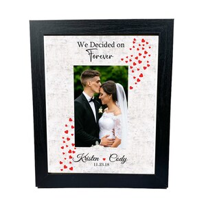 Custom Wedding Frame, Personalized, Gift for the Groom and Bride,  5 x 7 Photo Frame