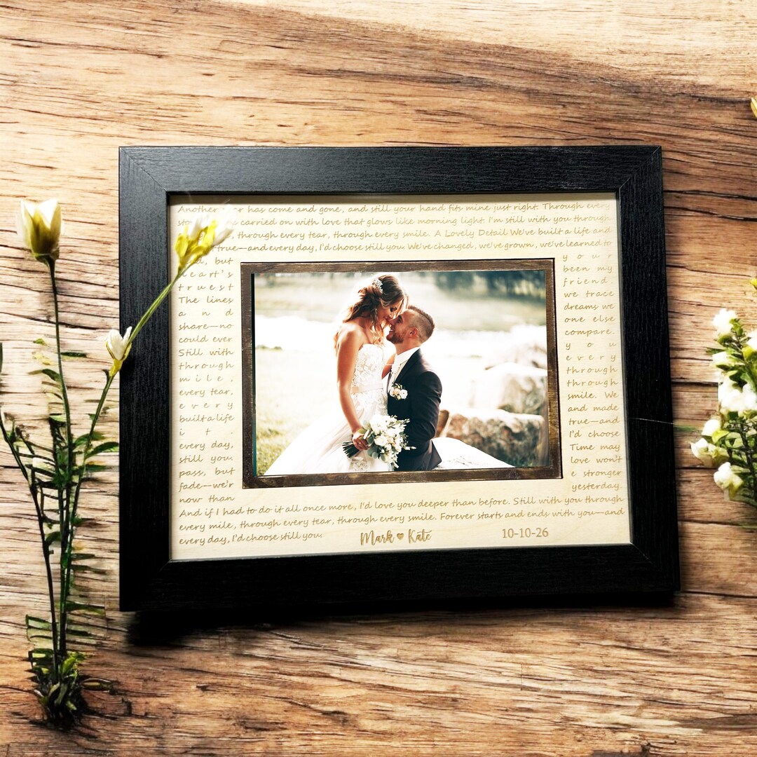 Lyric Frame Personalized Song Lyrics Frame Wedding First Dance Song Gift - Etsy