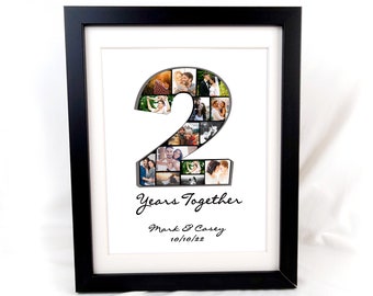 Anniversary Gifts Two Years Collage Personalized