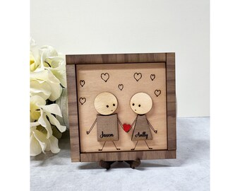 Unique Gift for her Anniversary Gift for her Unique Gift for him Couple Mini Frame