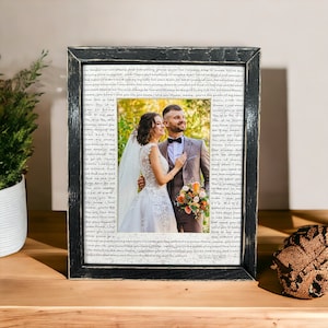 Personalized song lyrics frame  First dance song gift  Personalized lyric artwork