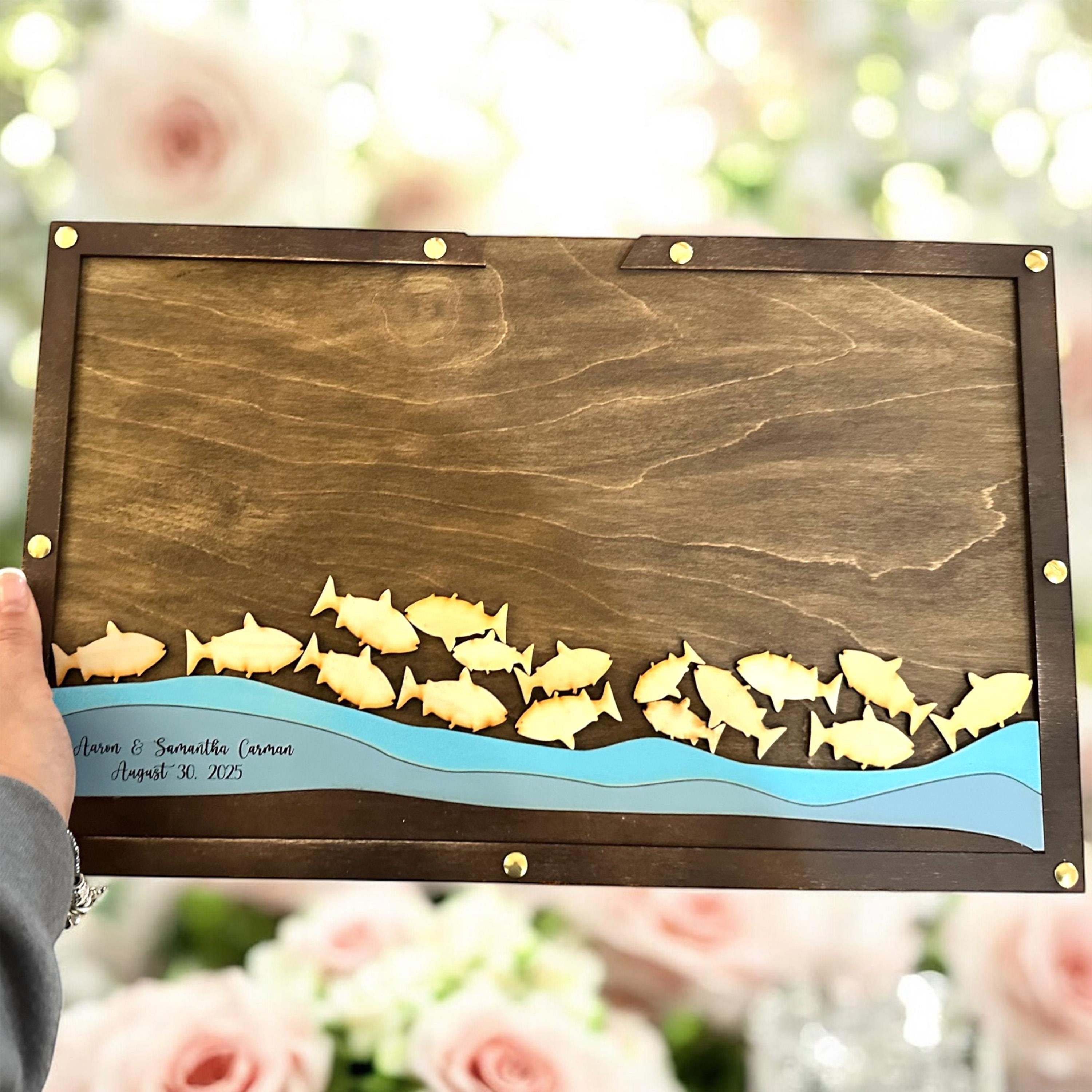 Personalized Wedding Guestbook Alternative Beach River Drop a