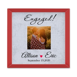 Engaged custom photo frame anniversary gift for him or her wedding gift custom colors image 7