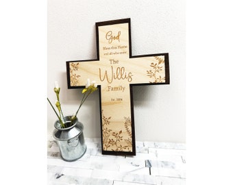 Personalized Wedding Gift Cross, Christian Gifts, Christian Home Decor Gift, Housewarming Gift,Christian Wedding Gift