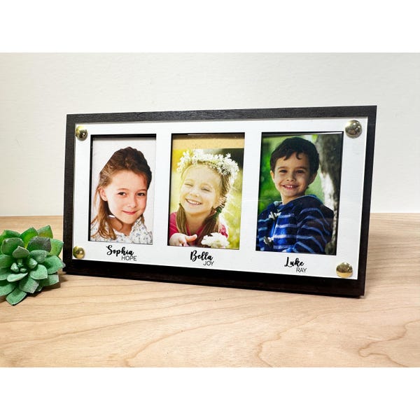 Three Picture Frame - Etsy
