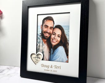 Cornice portafoto in cotone per matrimonio, regalo per il secondo anniversario, per lui o per lei