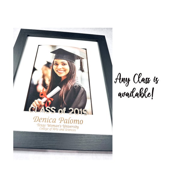 Class of 2024 Collège University Graduation Gift Personalized Photo Frame Mat - Graduation 2023 - Grad Gift