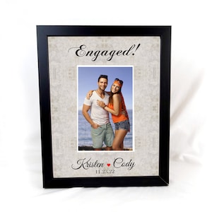 Engaged photo frame custom , great gift for the new couple