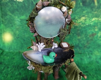 Muebles de hadas en miniatura, lavabo de baño, escala 1:12 para jardín de hadas o exhibición.