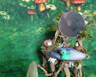 Muebles de hadas en miniatura, lavabo de baño, escala 1:12, jardín de hadas