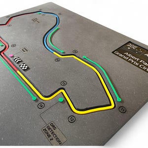 Australië, Formule 1-racebaan 3D-muurkunst, kaart circuitsector, uniek, op maat gemaakt F1 motorsportcadeau voor racefans, thuiskantoorinrichting
