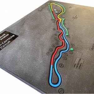 Saoedi-Arabië, Formule 1-racebaan 3D-muurkunst, kaart circuitsector, uniek vervaardigd F1 motorsportcadeau voor racefans, thuiskantoorinrichting