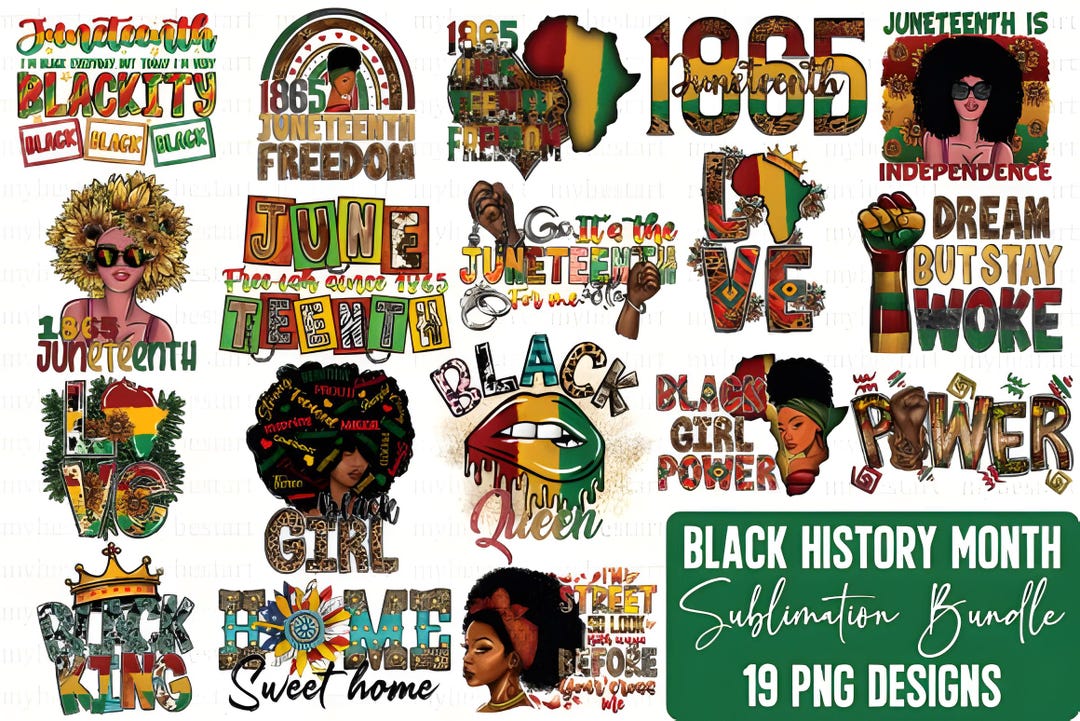 Black History Month Designs Sublimation Bundle – Black History PNG ...