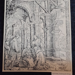 Ephemera religious German art The Circumcision by Wolf Huber