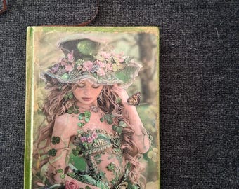 Journal, sketchbook, Shamrock Irish lass spring