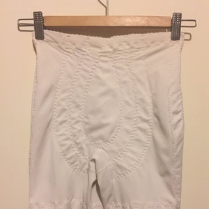 Vintage 1970s Vanity Fair Girdle Shaper Shorts with garters loops - S/M White
