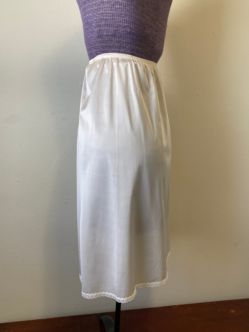 Vintage Iridescent Ivory Half Slip Floral Appliqué Etsy