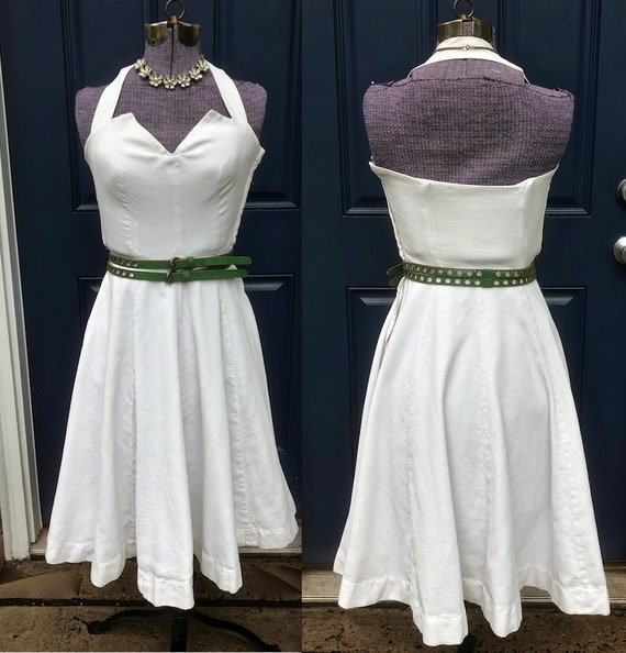 Vintage 1940s 50s RARE Marilyn Monroe Fitted White