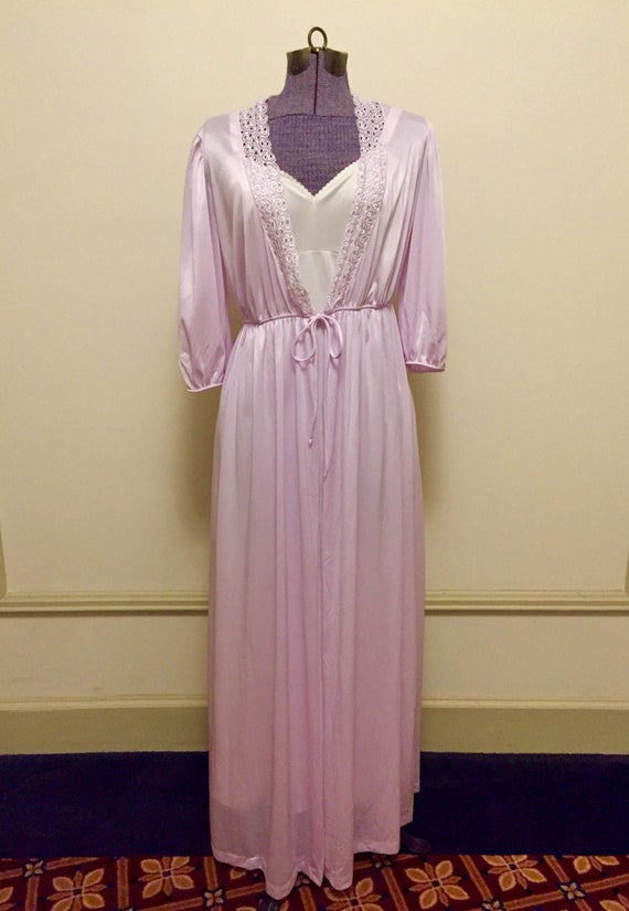 Vintage 1970s Val Mode Nylon Princess Dressing Gow