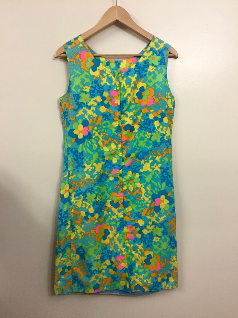 Vintage 1960s RARE Sears Hawaii Hawaiian Floral Shift Dress - Etsy