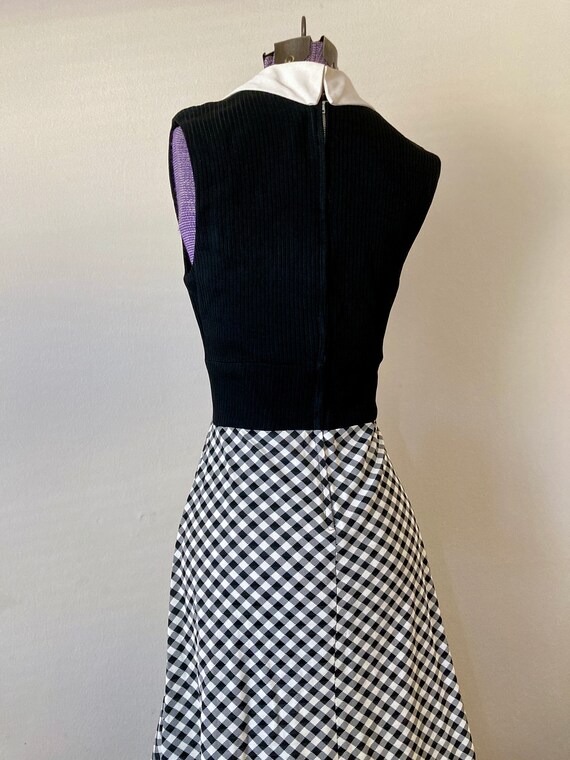 Vintage 1970s Gingham Wing Point Collar Maxi Dres… - image 6