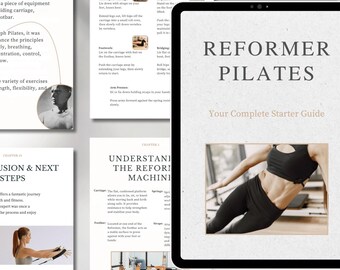 Reformer Pilates E-book, Beginner E-Book, Introduction To Pilates, pdf download, digital content, pilates owner, Canva Design, Brand Leads