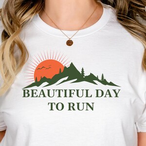 Running T-shirt, Beautiful Day for a Run, Marathon or Half Marathon, Exercise Top, Jogging Shirt, Marathon Training, Workout Apparel