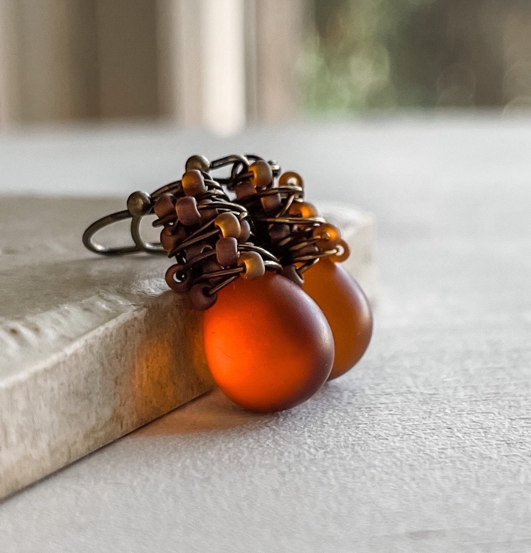 Czech glass deals earrings