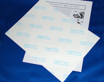 Inkjet Waterslide Decal Paper | DIY Mug, Candle & Glass Decor - 8.5x11
