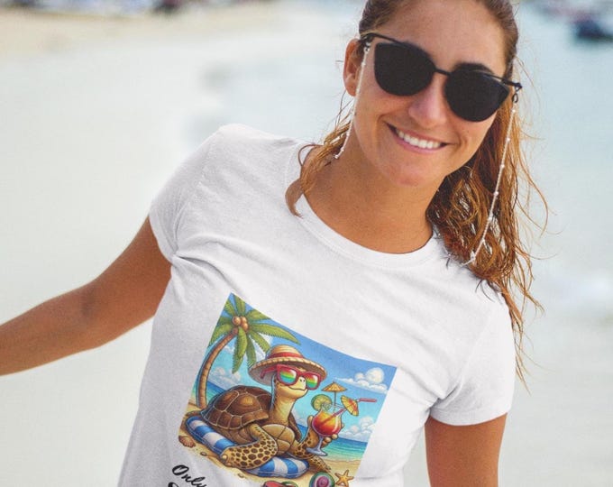 Funny Turtle Unisex Tee, Humorous Tropical Beach T-Shirt, Men Women Summer Shirt, Cute Animal Graphic Top, Ocean Lover Gift, Nature Lover