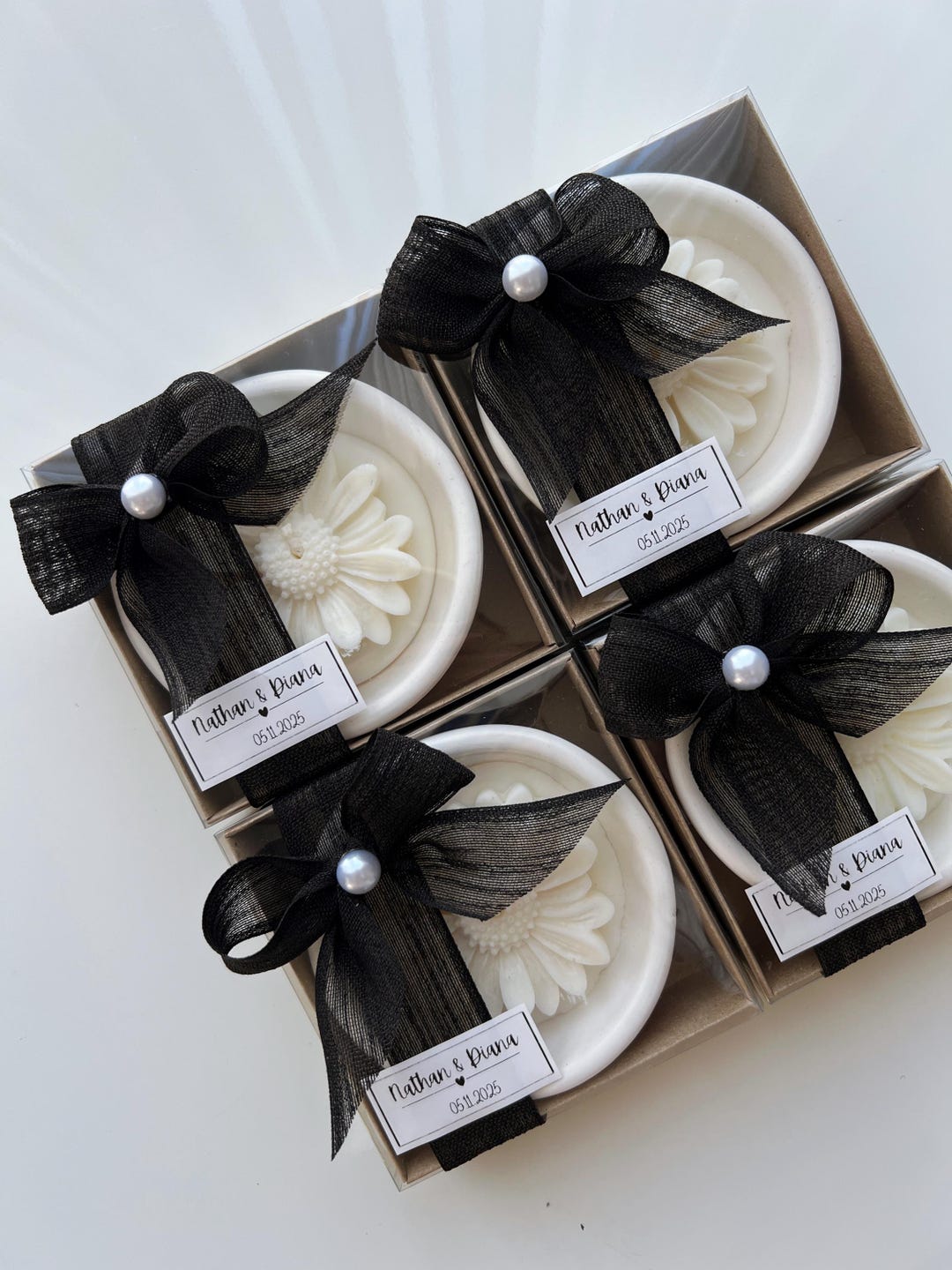 Personalized Wedding Favors, Handmade Bridal Shower Soy Candle Box ...
