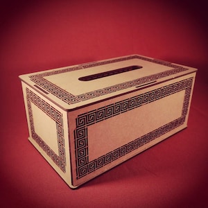 Caja pañuelos servilletas. Archivo vectorial cdr. Corte Láser.