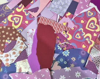 Scrapbook Paper Offcuts Bundle - Journal Ephemera Collage Supplies