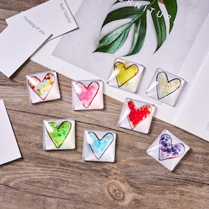 Je hebt dit! Pocket token hart van gesmolten glas aandenken cadeau klein Miss You vriendschapscadeau Uniek vriendschapshart Fijne Moederdag