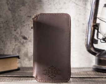 Genuine Leather Zipper 2 Watch Case for Men Watch Display Case Watch Holder Organizer Leather Watch Box Watch Accessories Fathers Day Gift