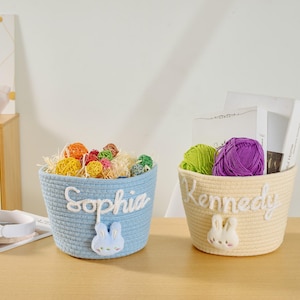 Personalisierter Babykorb, Babyparty-Geschenkkorb, Seil-Baumwollbaby-Geschenkkorb, Baby-Geschenkkorb, Spielzeugkorb, Neugeborenen Geschenk, Babynamengeschenk