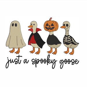 Gruselige Gans Halloween Stickdatei.