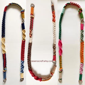 Zestaw pasków do torby typu crossbody z makramy: kolorowy pasek do torby 110 cm